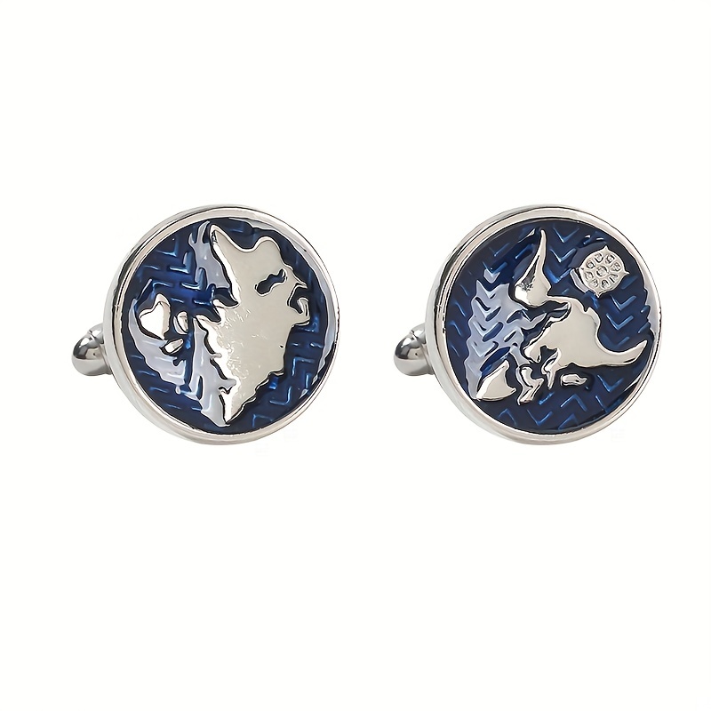 Map Cufflinks Mens Shirt Stud Cufflinks