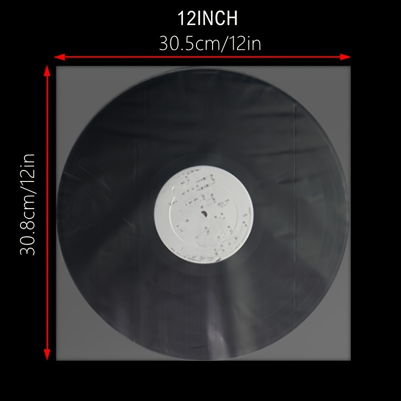 50 unidades de 7 pulgadas EP vinilo disco interior mangas antiestáticas de  plástico redondo inferior fundas protectoras para discos de vinilo
