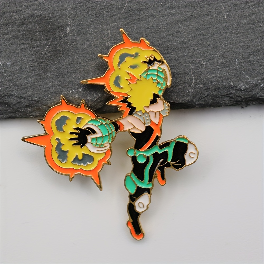 Anime Fire Brooch for Men
