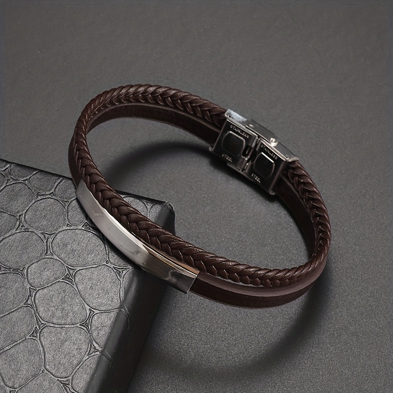 Men's Multilayer Braided Leather Rope Bracelet