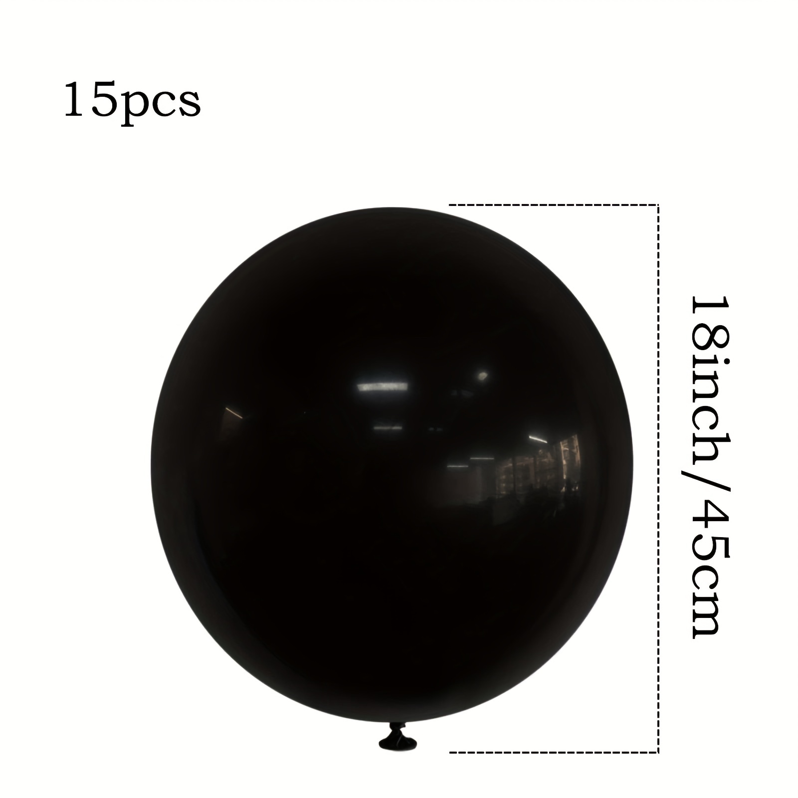 Paquete de 300 globos negros de 12 pulgadas + 90 globos negros de 18  pulgadas, globos de látex negros a granel para eventos grandes