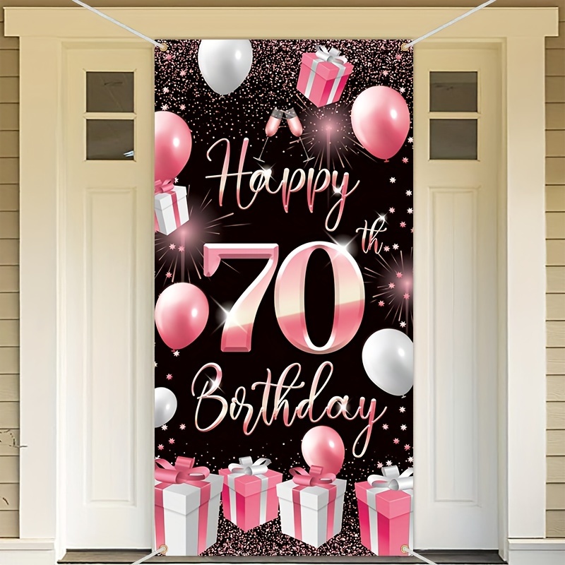 Happy 70th Birthday Backdrop 70th Birthday Party Decorations - Temu