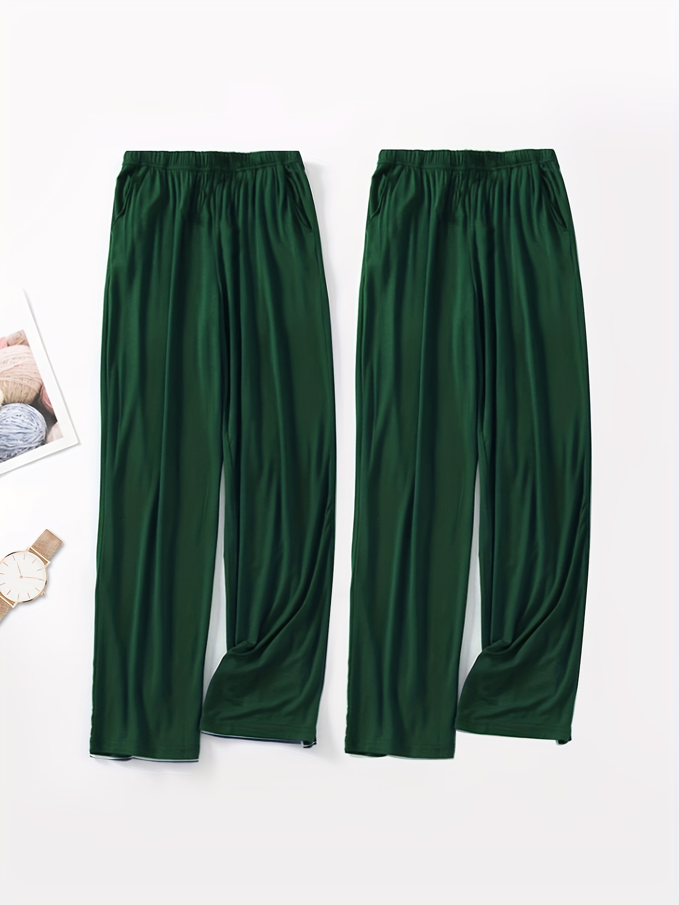 Soft Breathable Modal Pajama Set Lace Contrast Ruffle Hem - Temu