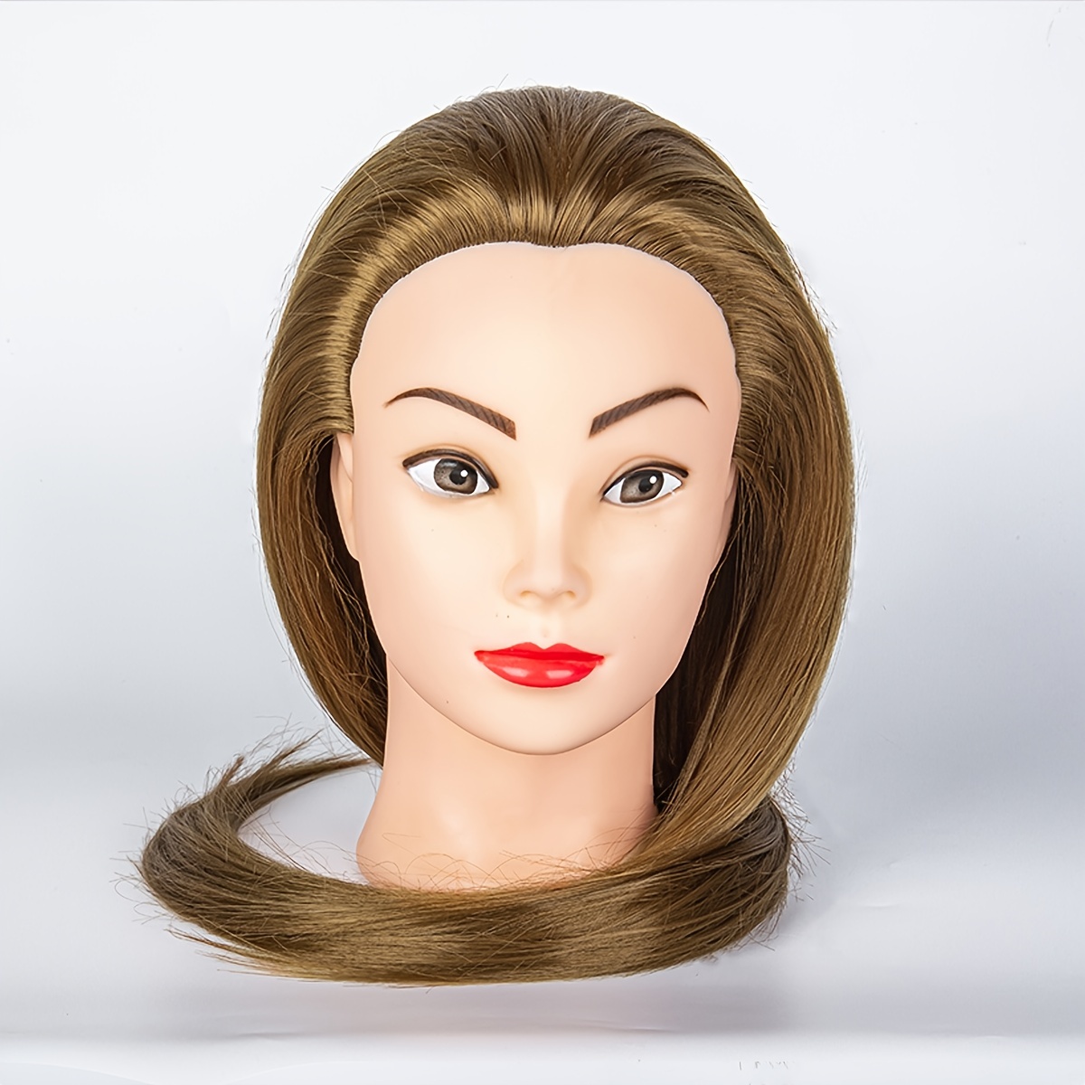 Mannequin Head Female Cosmetology Doll Synthetic Fiber Hair - Temu