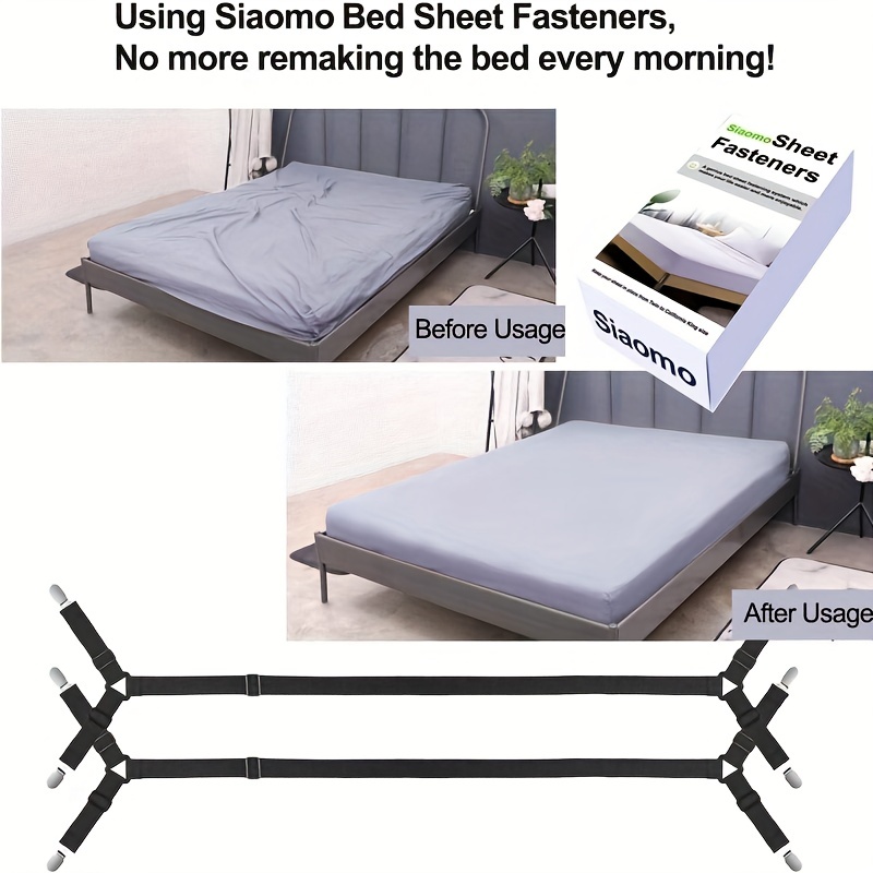 Bed Sheet Fasteners Holder Straps Clip For Bed Sheets Sheet Tightener For  Bed Adjustable Elastic Suspenders