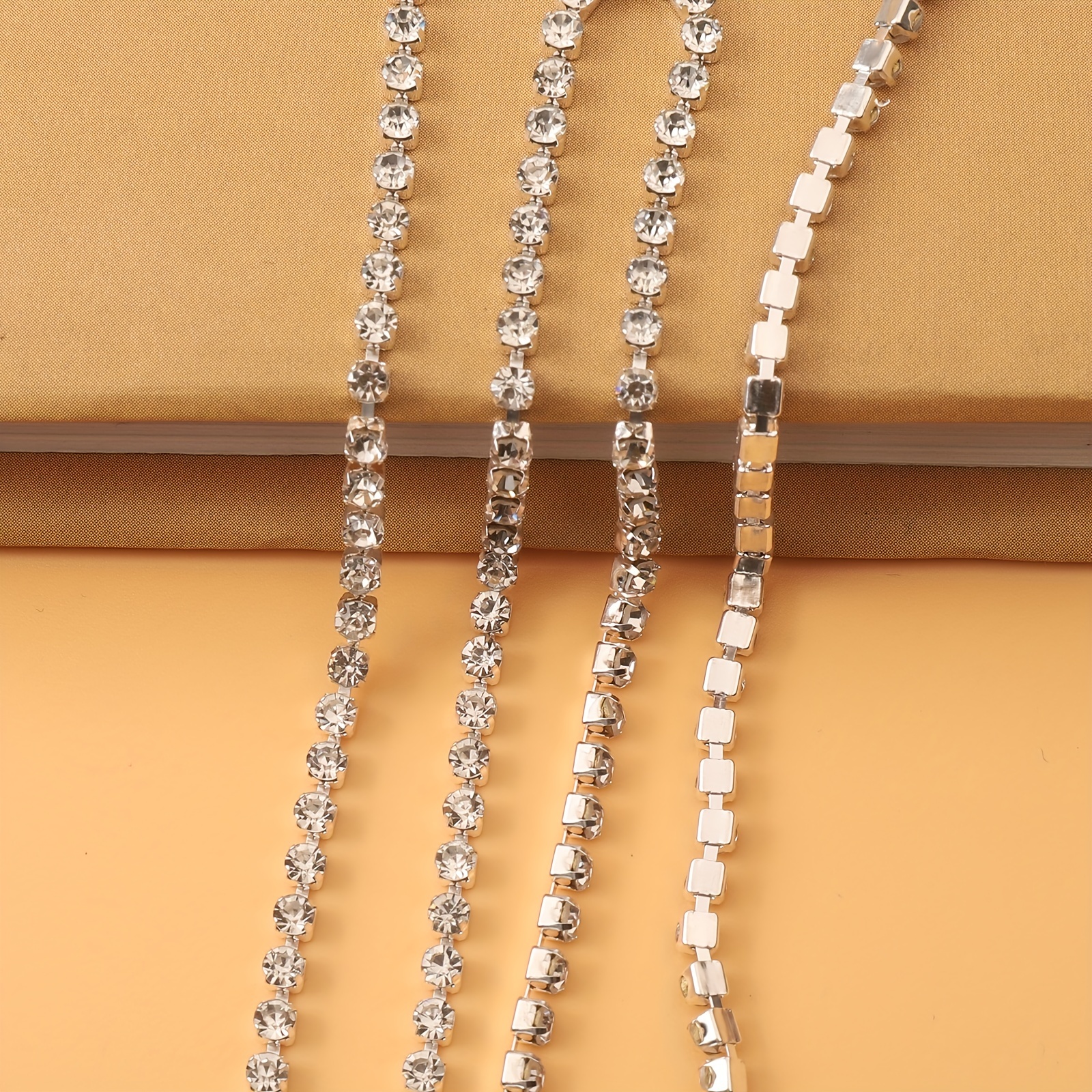 1 Roll 450cm Sparkly Rhinestone Chain For Diy Jewelry Making, Nail Art,  Clothing And Shoe Decoration