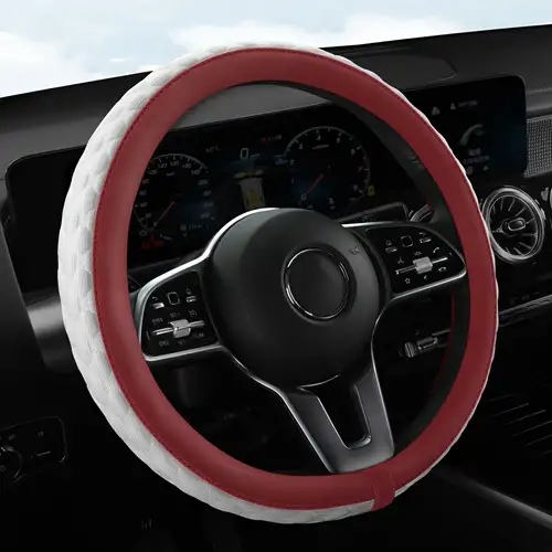 Soft Faux Leather Car Steering Wheel Cover, Universal 14.5-15 Zoll