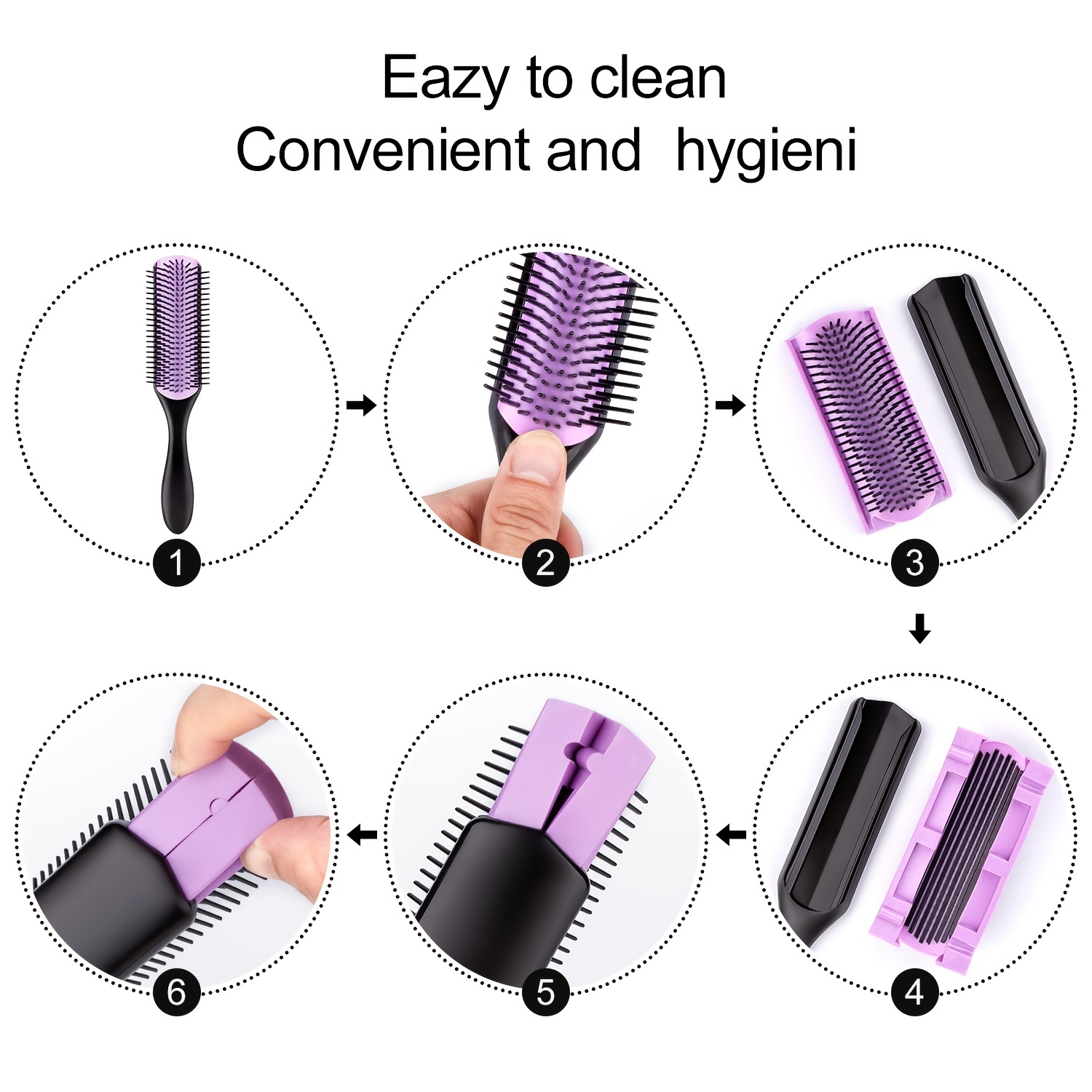 Comb Cleaning Brush Two piece Set Hair Brush Cleaning Tool - Temu