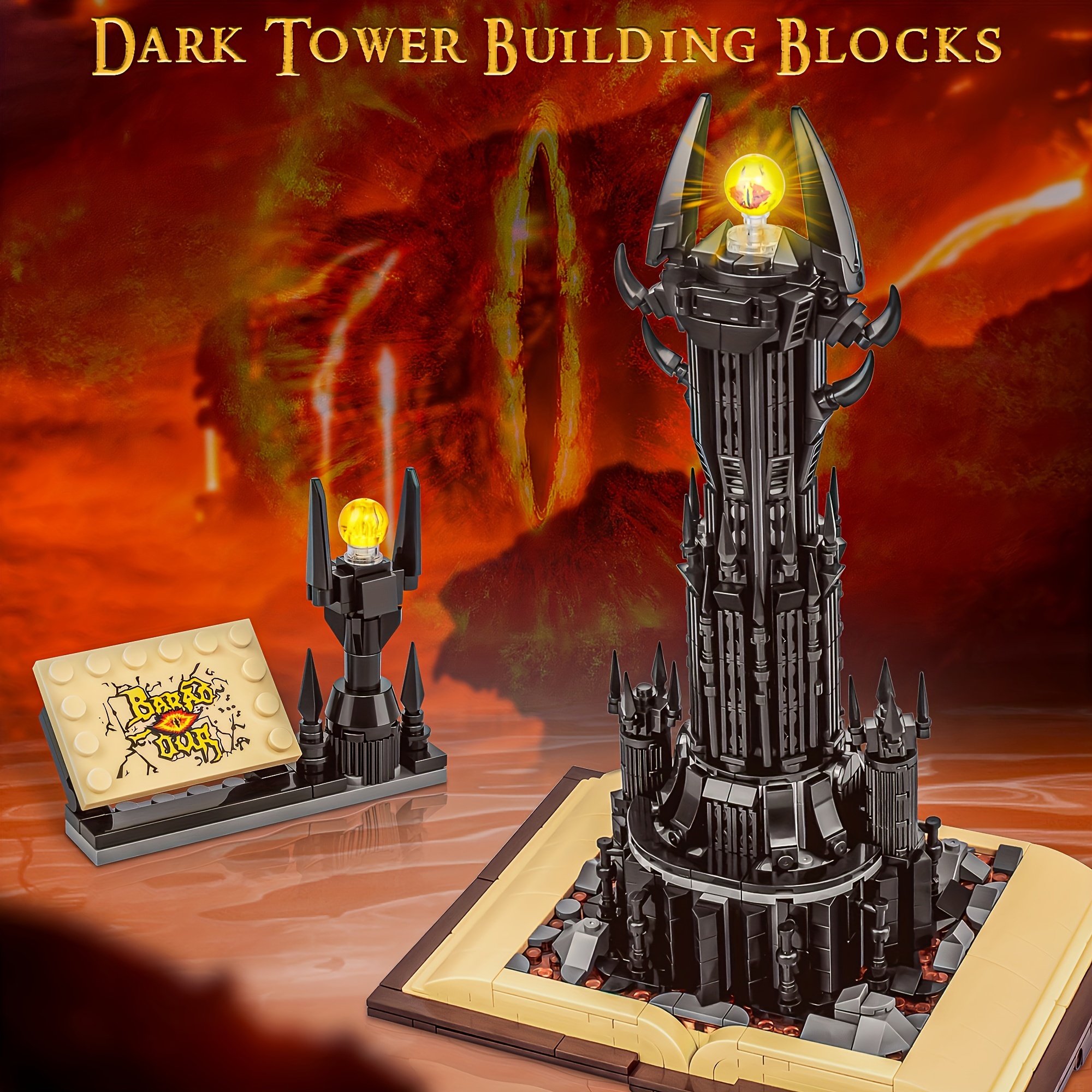  Glowing Lord Castle LOTR Building Set, 969 PCS Compatible with  Lego, STEM Gift Toy for Boys and Girls, Dark Tower Architecture Model  (KK0001) : Toys & Games