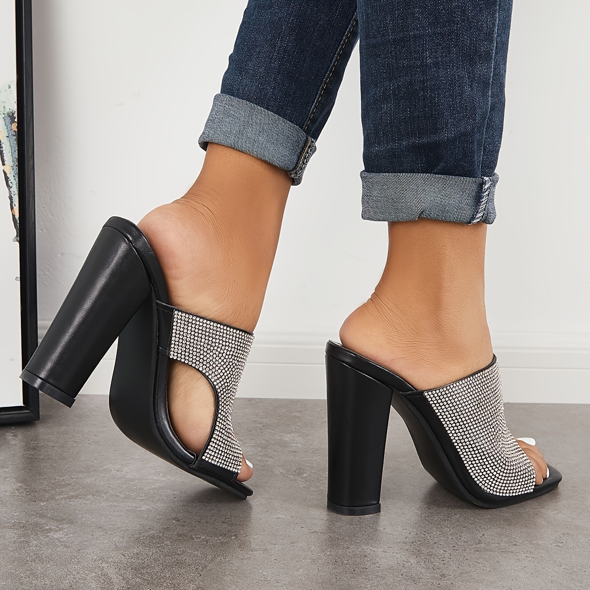 the virgins SQUARE CHUNKY MULE-
