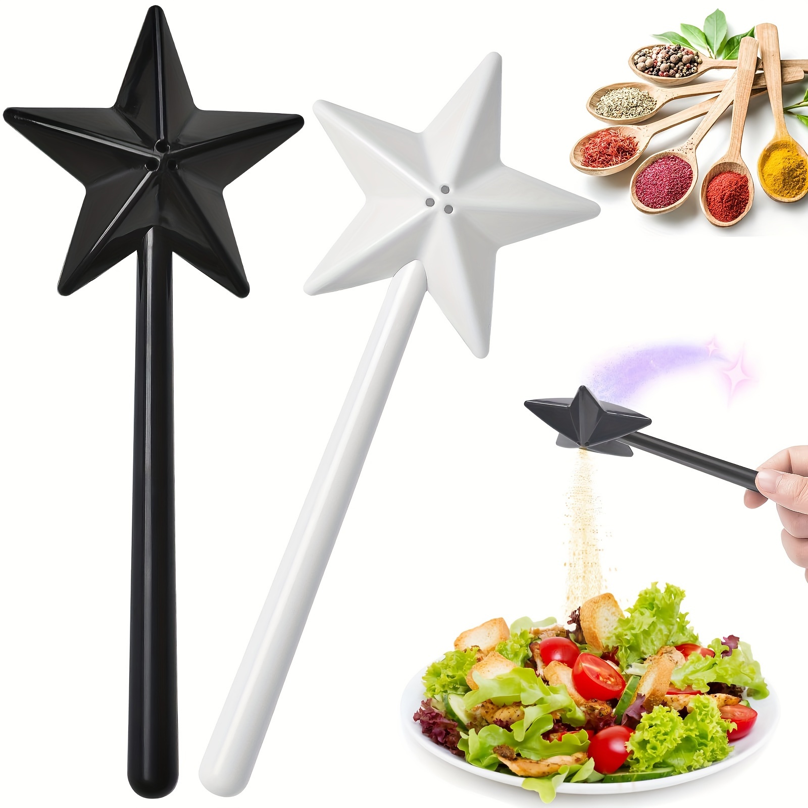 Christmas Fun Magic Wand Salt And Pepper Shakers Party Magic - Temu