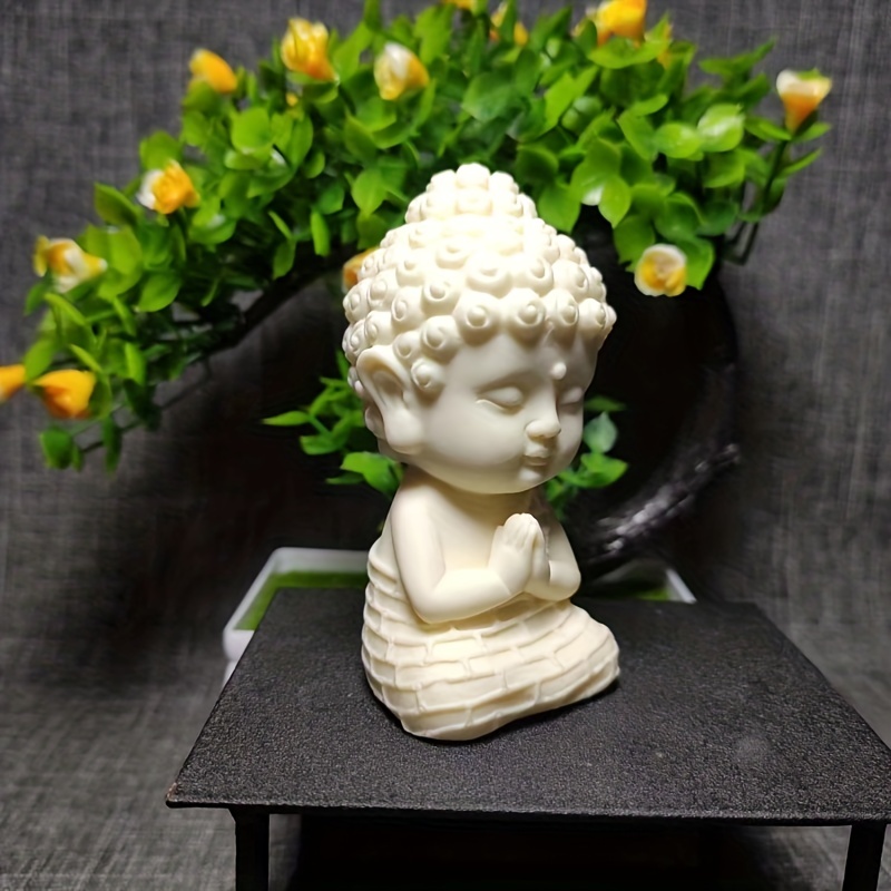 1pc Buddha Statue Ornament Cute Cartoon Small Ornament Can - Temu