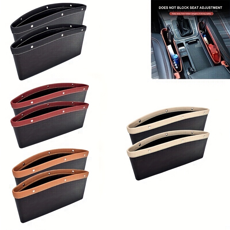 Rooeling Autositz Organizer | PU Leder Autositz Lückenfüller vorne Auto  Aufbewahrungsbox | Seat Gap Organizer mit USB-Ladeöffnung | Zubehör für den