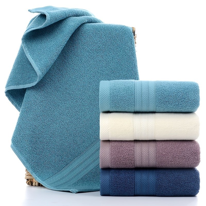Toallas para baño Set de 4 Color Aqua 2 Toallas grandes y 2 toallas  puqueñas