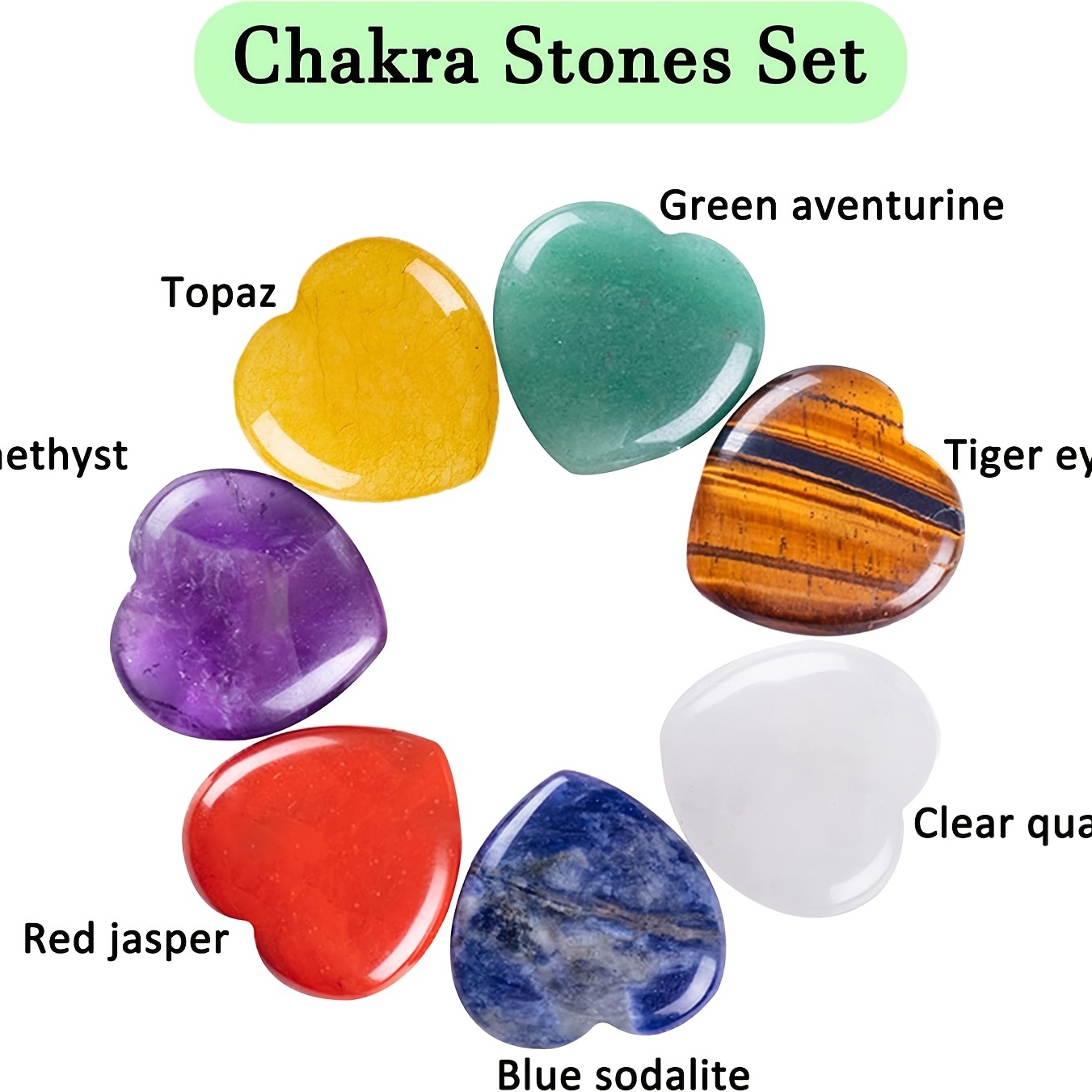 Chakra Heart Stones Natural Heart Shaped Love Gemstones - Temu