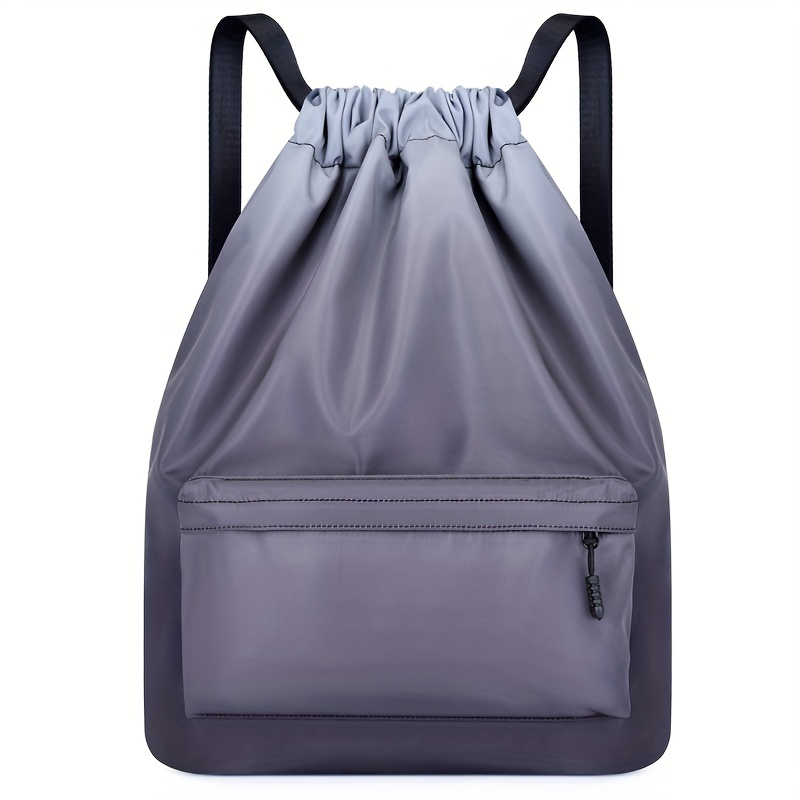 Gradient Drawstring Backpack Lightweight Sports Outdoor Daypack