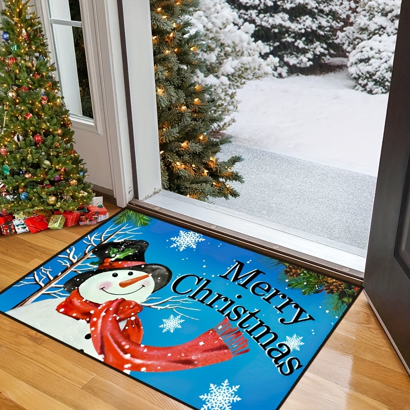 1 Stück Weihnachtsdekor teppich Frohe Weihnachten schneemann - Temu Austria