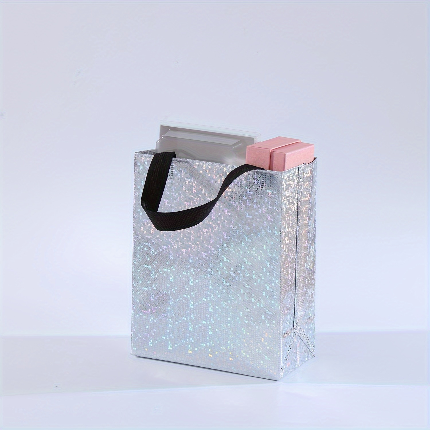 Gift Bags Medium Size With Handles Glitter Colorful Paper - Temu