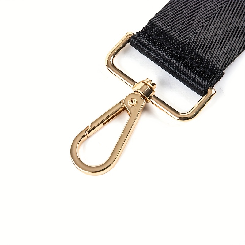 Thick Crossbody Bag Strap, Black and Gold