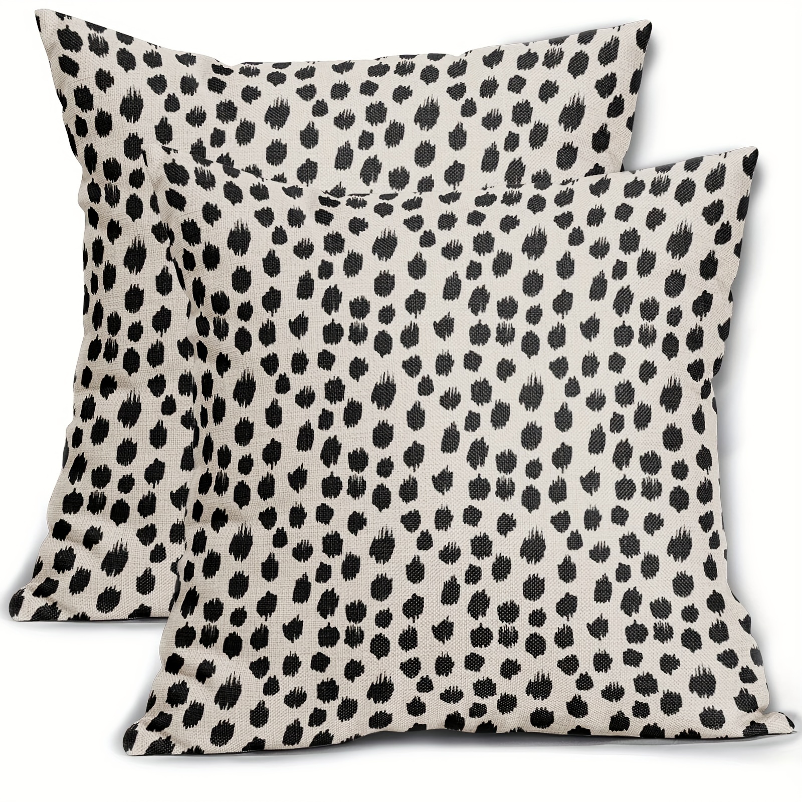 

2pcs Polka Dot Pillow Covers Boho Design Decorative Outdoor Square Cushion Cover Pillow Case For Sofa Couch Bed Home Decor, No Pillow Core, 18x18 Inches