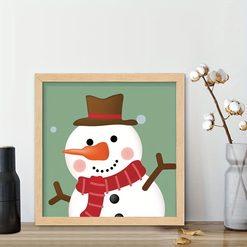 Snowman Diamond Painting Kit, Winter Diamond Art Kit for Adult 5D Christmas  Dots