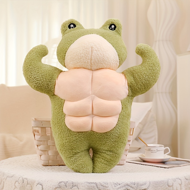 Funny Ugly Cute Muscle Frog Fitness Big eyed Frog Doll - Temu