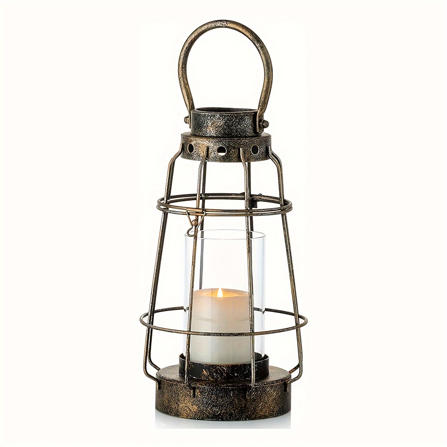 Glass Metal Lantern Candle Holder – RusticReach