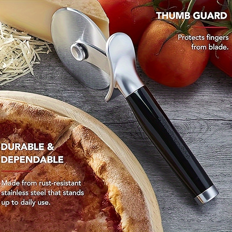 Stainless Steel Professional Pizza Cutter Slicer Kitchen Tool Non Stick  Wheel