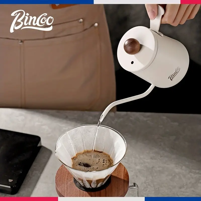 bincoo mini gooseneck pot gooseneck kettle spout drip coffee maker kettle outdoor portable pour over coffee pot 350ml details 6