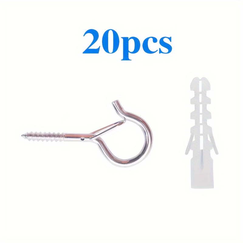 20pcs Q Hanger Hooks With Safety Buckle Windproof Screw - Temu