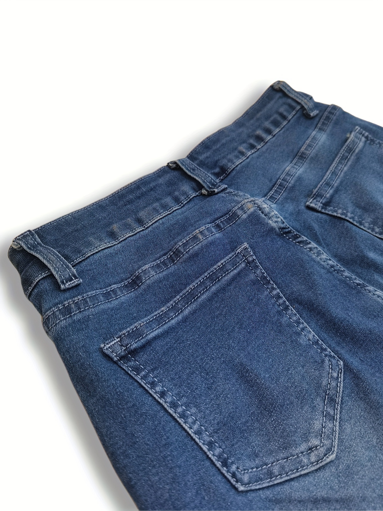 Flare Leg Jeans Women's Washed Button Fly Medium Stretch Casual Jeans