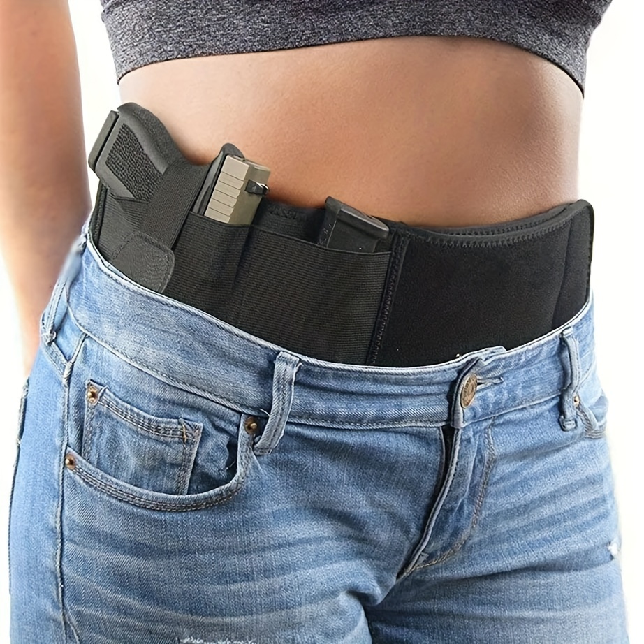  Accmor Belly Band Holster for Concealed Carry, Elastic  Breathable Waistband Gun Holsters for Women Men, Comfortable Concealed  Carry Belly Band Fits up to 55 Belly, Right and Left Hand Draw 