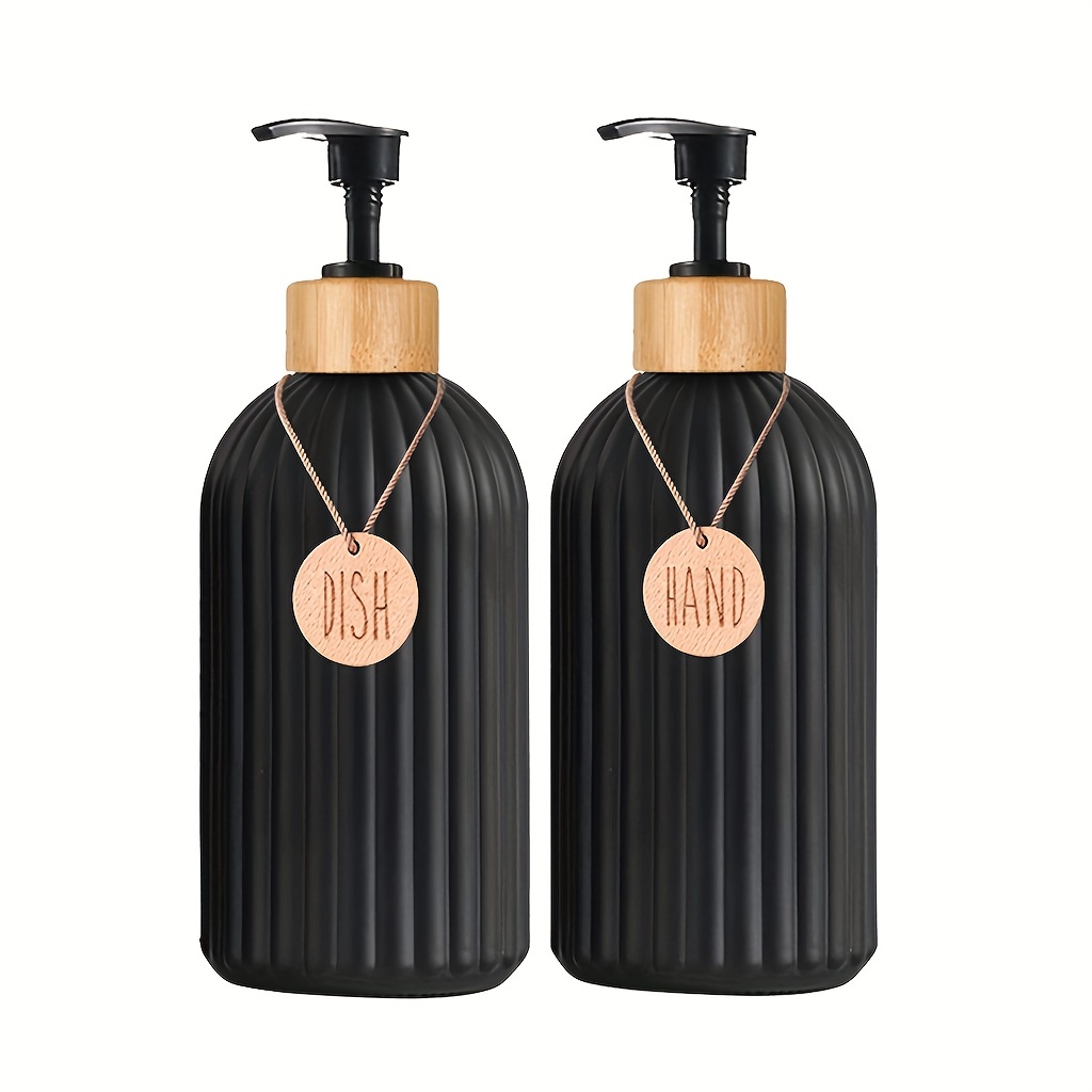 Stylish Dish Soap Dispenser Set Countertop Hands Soap and Dish Soap