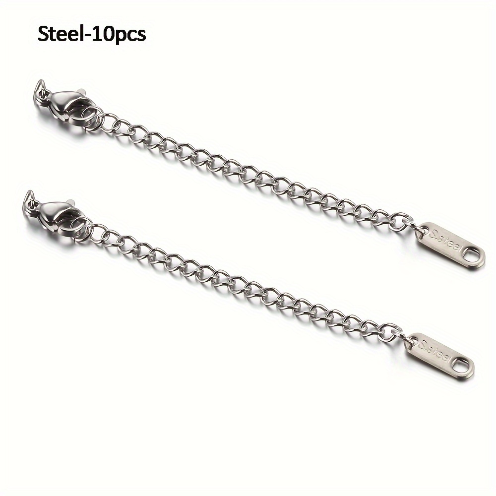 Stainless Steel Extension Tail Chain Lobster Clasps - Temu