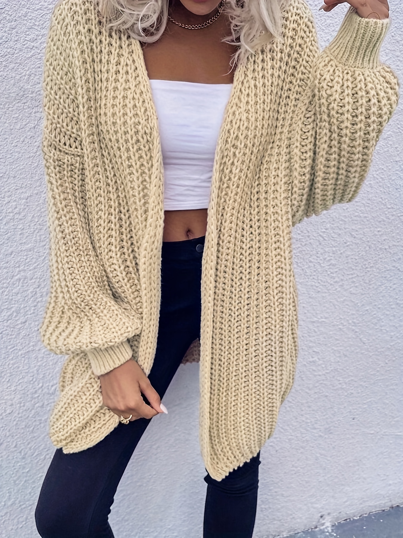 Chunky Oversized Sweater Cardigan Temu
