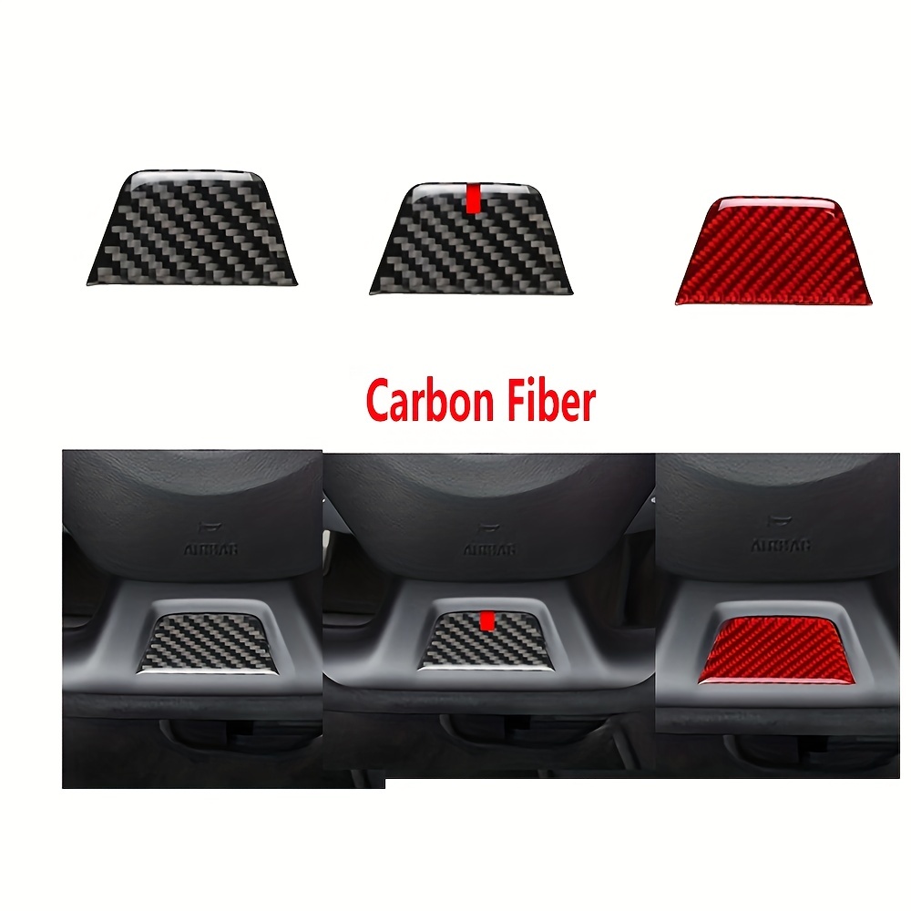 Autocollant décoratif de logo de volant de fibre de carbone