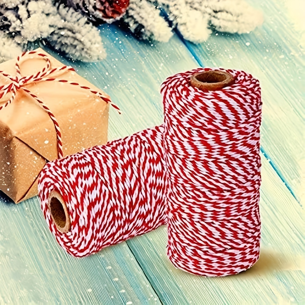 Long Red And White Gift Twine Cotton Baking Twine Craft Twine