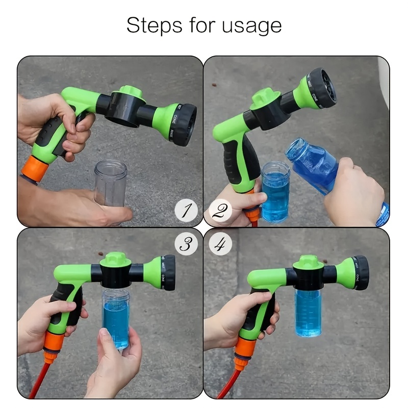 Portable Automatic Foam Gun High Pressure Water Gun Nozzle Spray