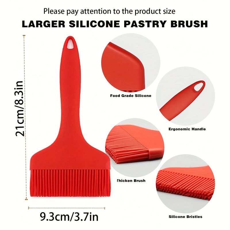 1PC-Oil Brush, Size: Red