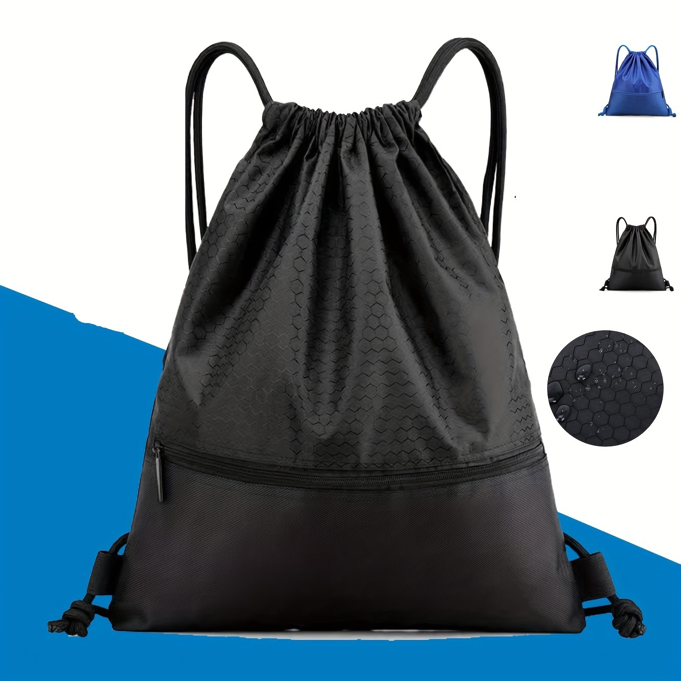 NOVOLAN Drawstring Backpack Drawstring Bag Gym Sack String Bag Men Women,  Basketball Bag Bundle Pocket Drawstring Backpack Student School Bag  Football Bag Storage Bag Large Capacity Fitness (black) price in UAE