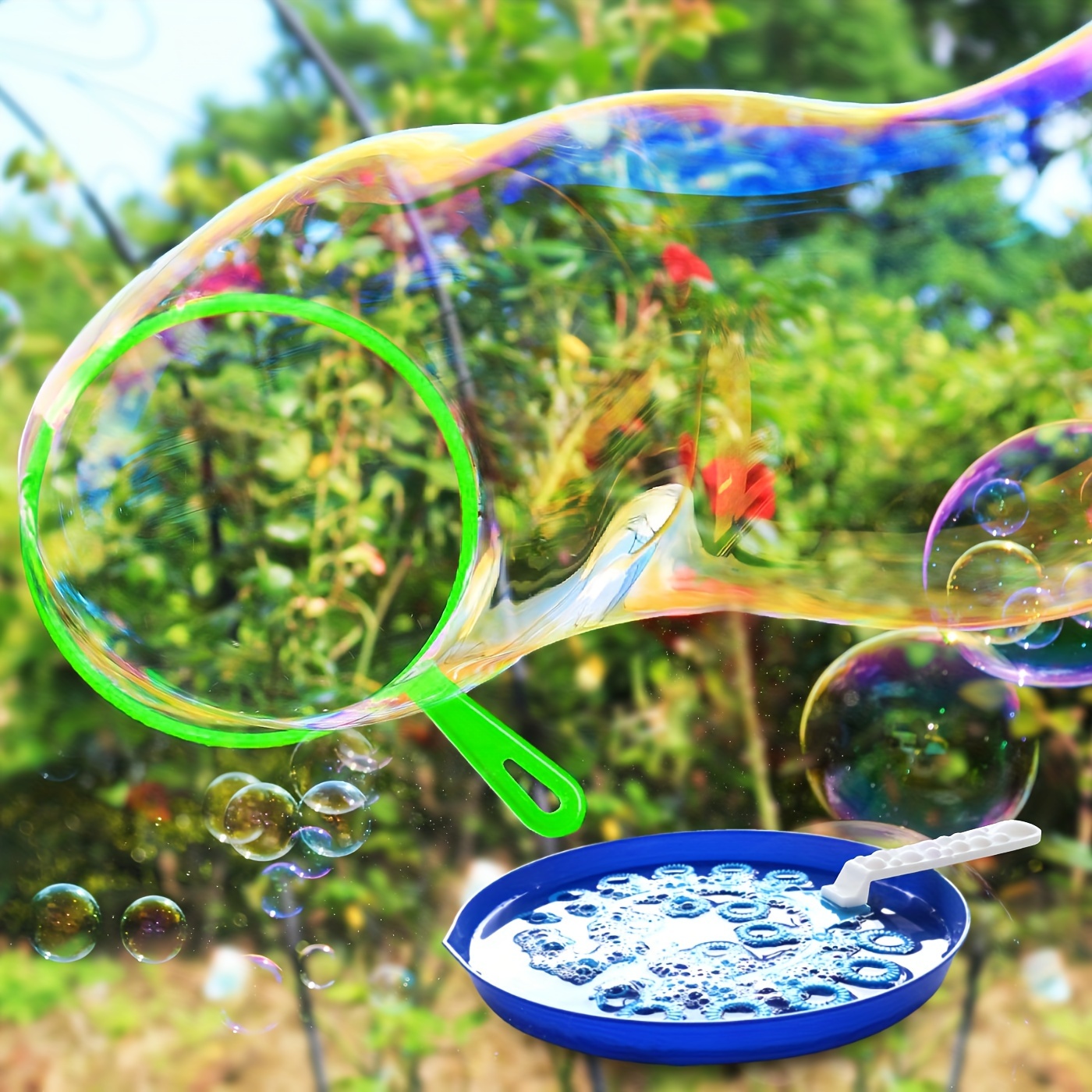 Ensemble de baguettes à bulles, 15 paquets Big Bubble Wand Toys avec  plateau en vrac Grand jouet de fabrication de bulles pour enfants Jouet à  bulles d'été