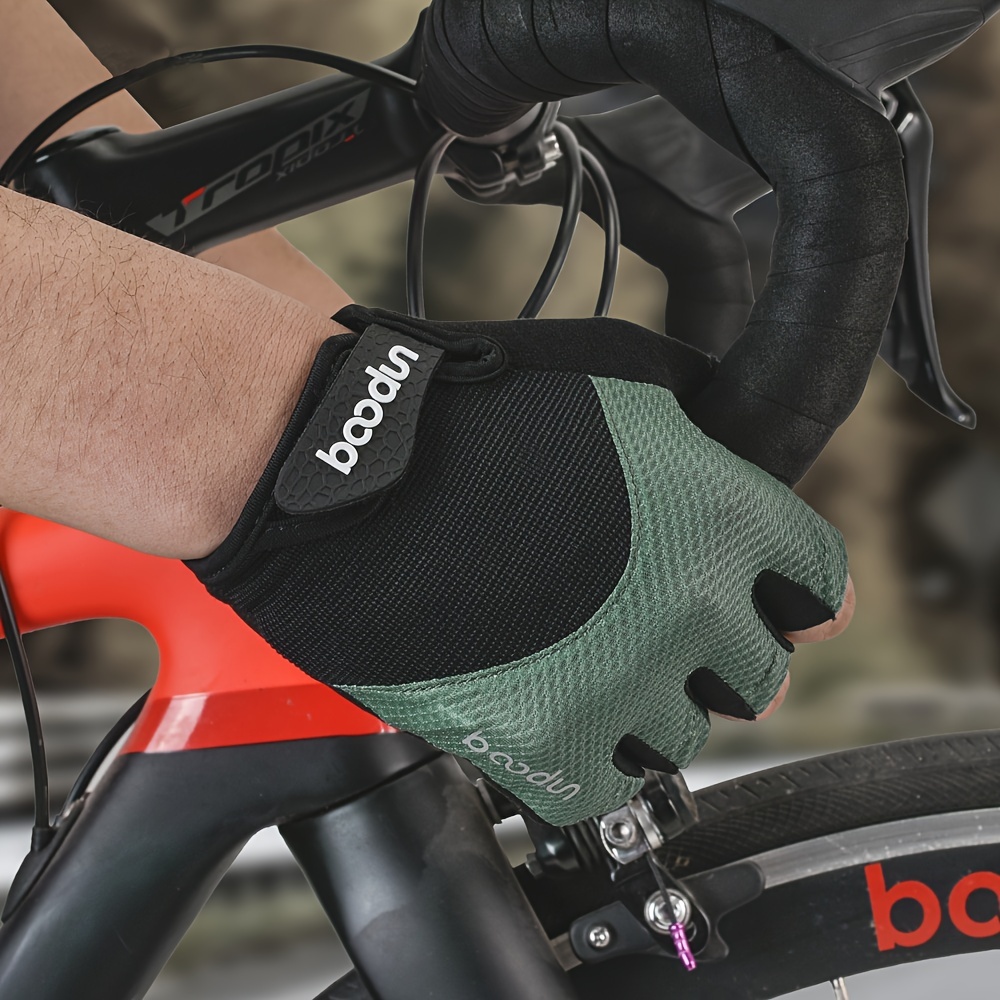 Vgo Guantes de ciclismo de medio dedo para hombres/mujeres, guantes de  montar en bicicleta, guantes antideslizantes para entrenamiento de fitness