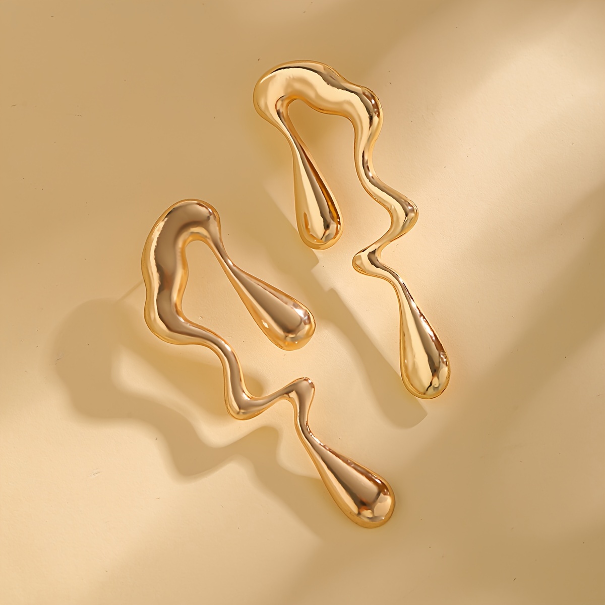 Irregular Golden Party Earrings