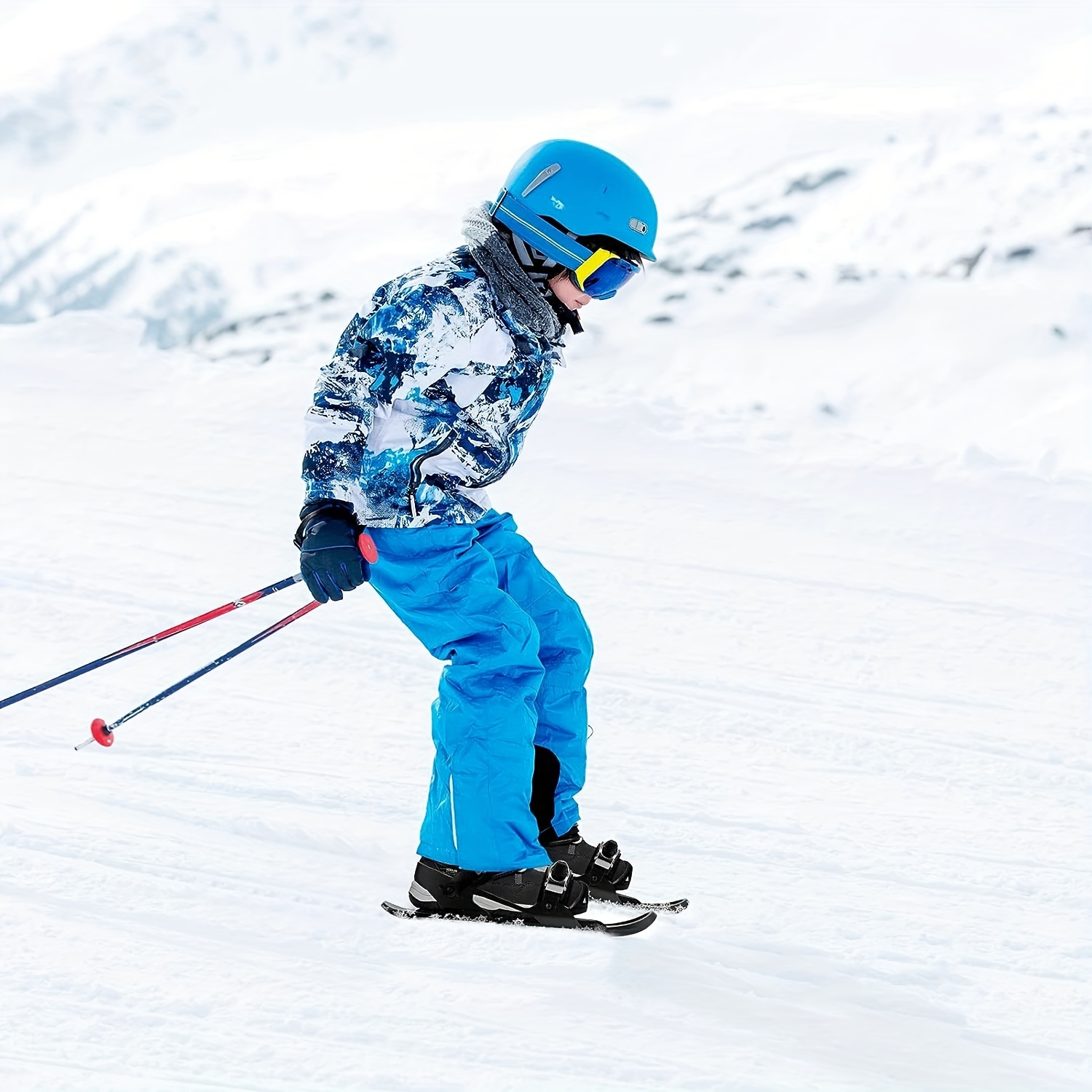 Mini Ski Skates Sled Snow Equipment Ski Boots Mini Ski - Temu Mexico