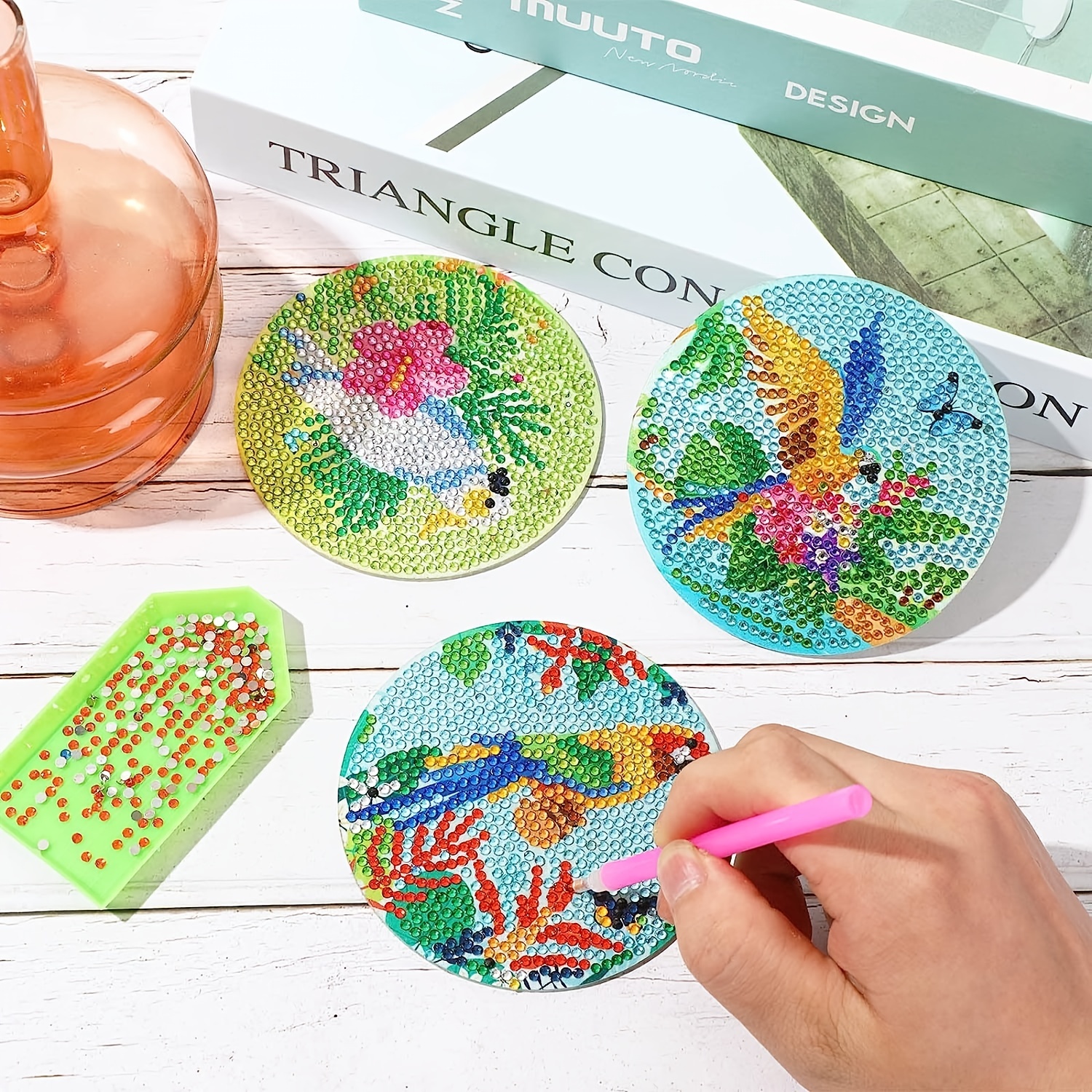 Diamond Painting  DIY Birds A Diamond Painting Coasters