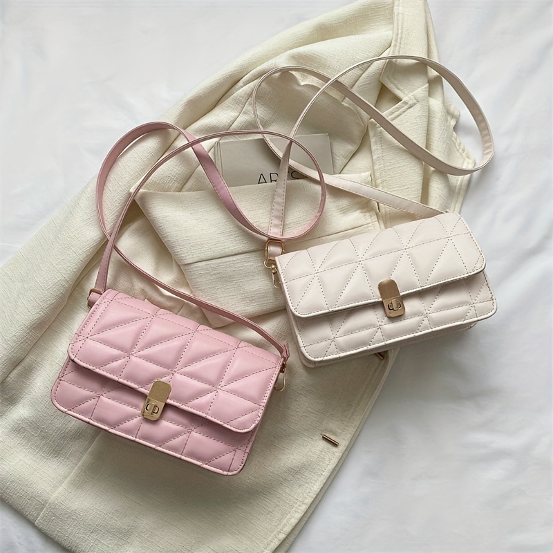 Pink Heart Contrast Small Handbag for Women Fashion Simple Casual Chain  Crossbody Bag Female Pu Leather Mini Shoulder Bags 2022