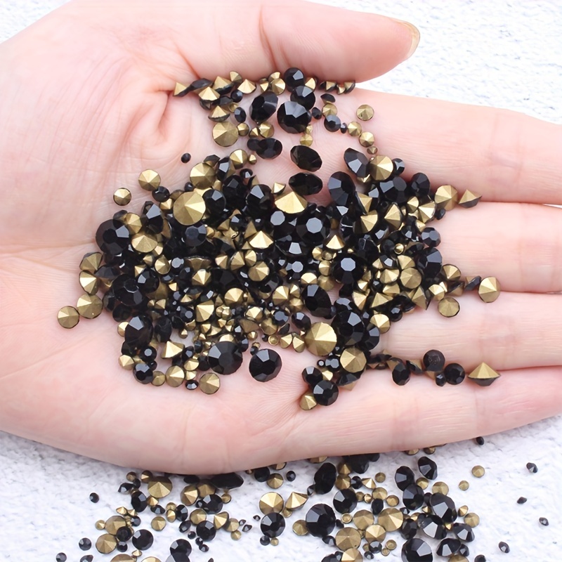 Black Rhinestones Beads Flat back For Crafts Shoes Nail Art - Temu