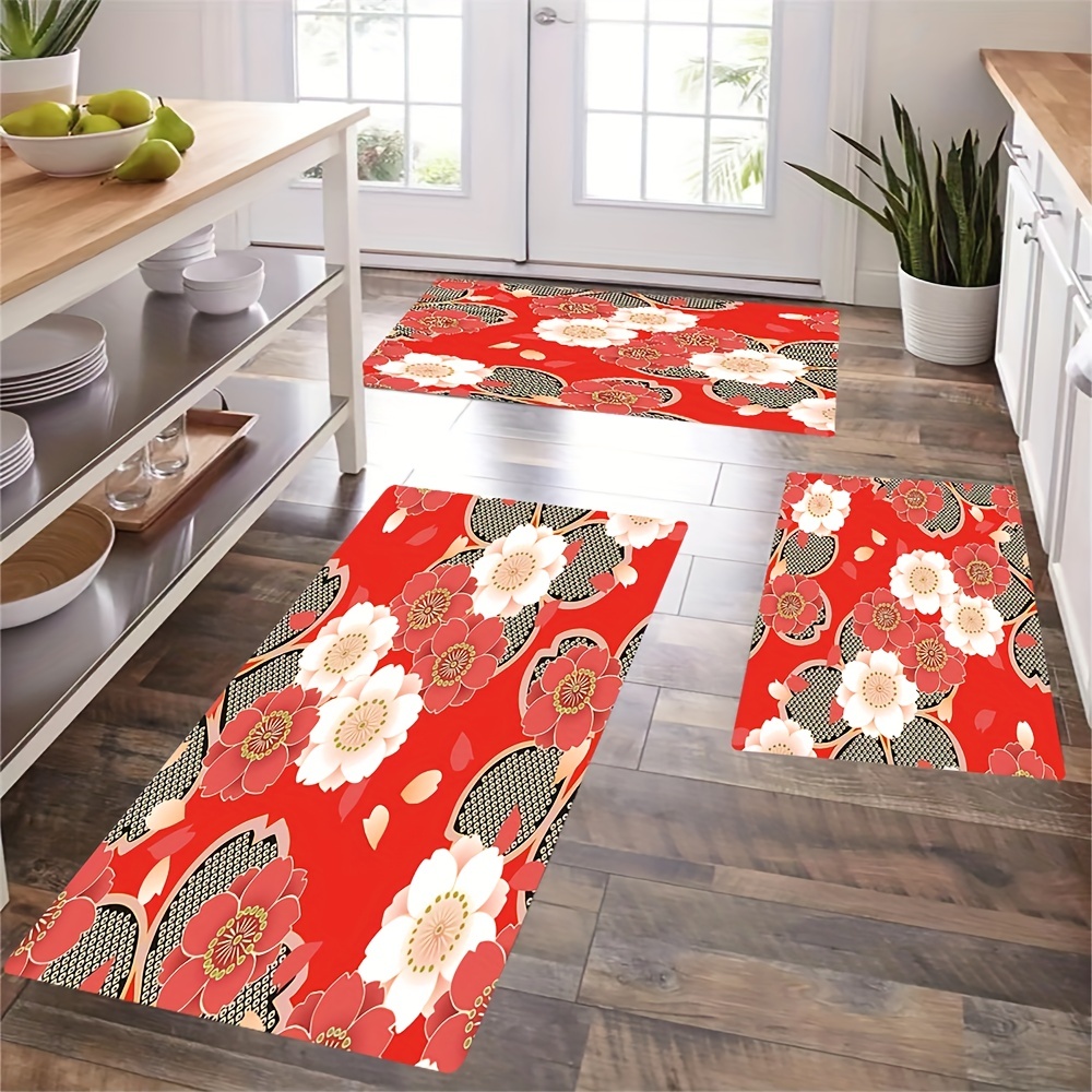 2pcs Home Kitchen Memory Foam Floor Mat, Soft Absorbent And Stain Resistant