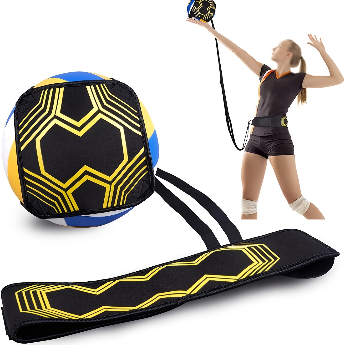 Soccer Trainer, Soccer/volleyball/rugby Training Equipment Aid, Football  Kick Throw Solo Practice Training Aid Control Skills, Adjustable Waist Belt  For Kids Adults - Temu