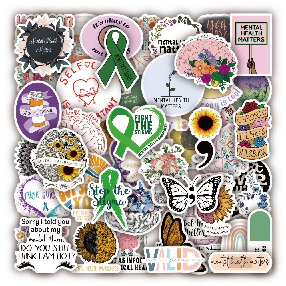 Mental Health Awareness Stickers Perfect Gifts For Adults - Temu